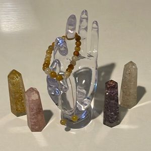 Women’s Healing Rose Quartz Crystal Natural Stone Gemstone Bead Bracelet